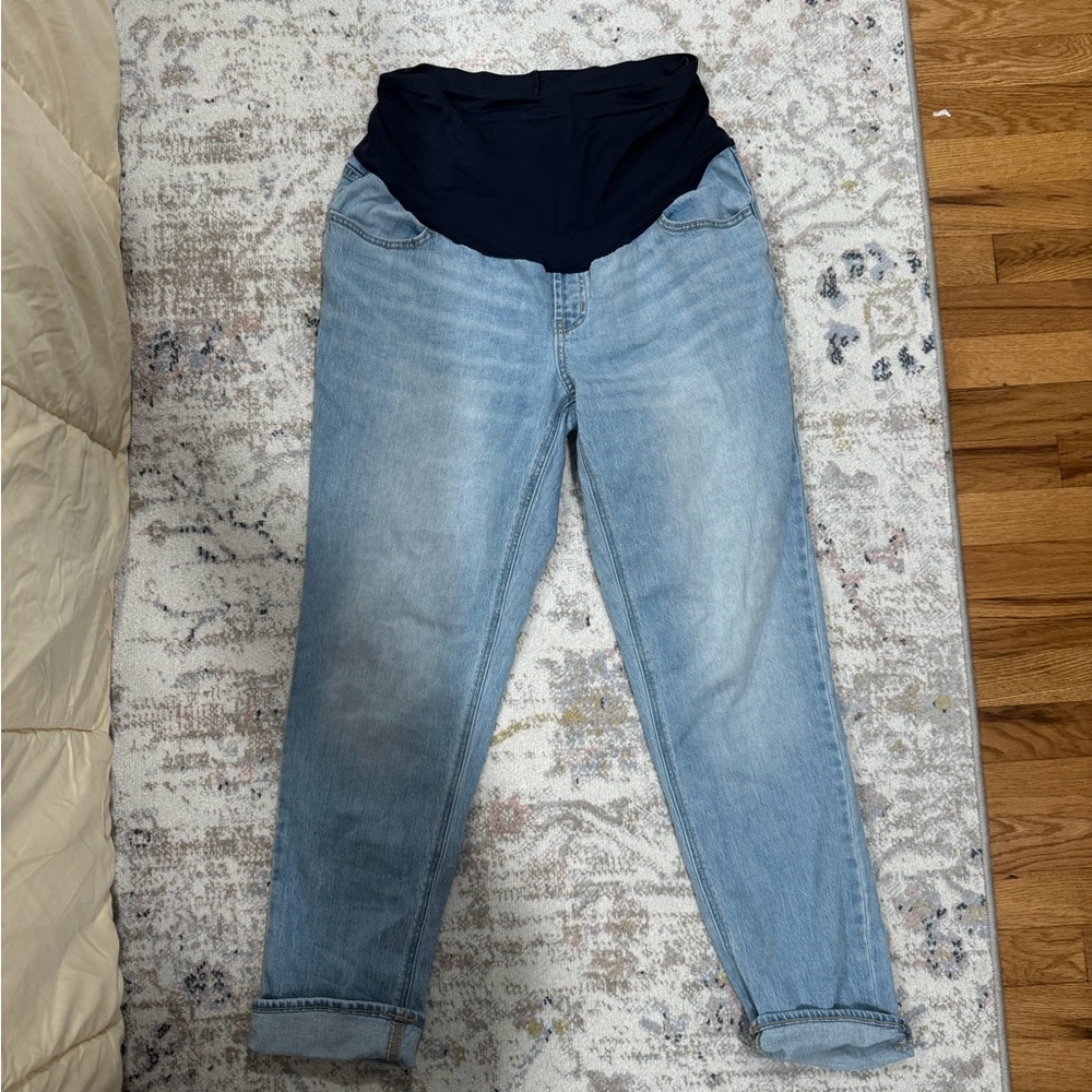 Old Navy Light Blue Boyfriend Maternity Jean